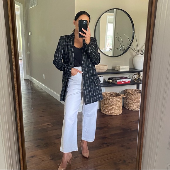 Plaid oversized black blazer - Picture 2 of 12